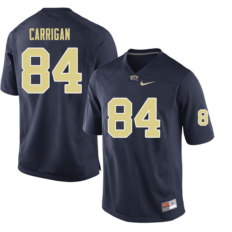 Men #84 Grant Carrigan Pittsburgh Panthers College Football Jerseys Sale-Navy